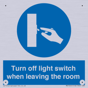 Turn off light switch when leaving the room